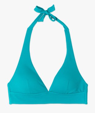 Haut de maillot de bain triangle en maille gaufrée femme vue4 - GEMO 4G FEMME - GEMO