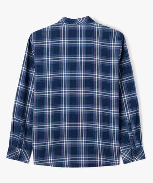 Chemise à carreaux avec poche poitrine garçon vue3 - GEMO (JUNIOR) - GEMO