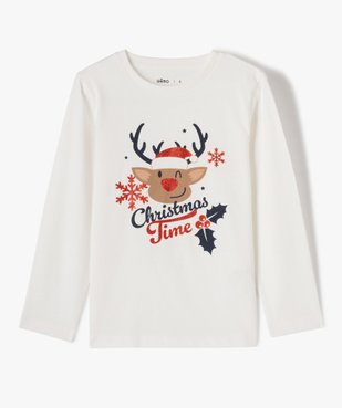 Tee-shirt à manches longues avec motif Noël garçon vue1 - GEMO (ENFANT) - GEMO