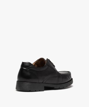 Derbies homme dessus en cuir uni avec lacets plats - Pierre Cardin  vue4 - PIERRE CARDIN CONFORT - GEMO