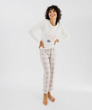 Pyjama en maille peluche douillette femme vue1 - GEMO(HOMWR FEM) - GEMO