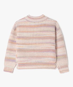 Pull en maille fantaisie à col montant fille vue3 - GEMO (ENFANT) - GEMO