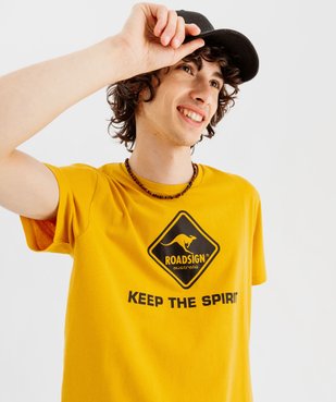 Tee shirt jaune homme pas cher