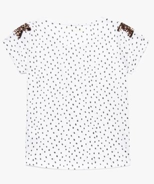 Tee-shirt fille ample imprimé avec dos rallongé et arrondi vue1 - GEMO (JUNIOR) - GEMO