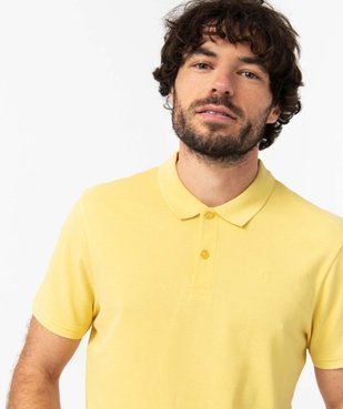 Polo à manches courtes en maille piquée homme vue2 - GEMO 4G HOMME - GEMO