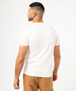 Tee-shirt manches courtes coupe droite en coton homme vue3 - GEMO (HOMME) - GEMO