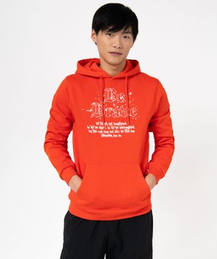 Sweat à capuche avec inscriptions homme vue2 - GEMO (HOMME) - GEMO