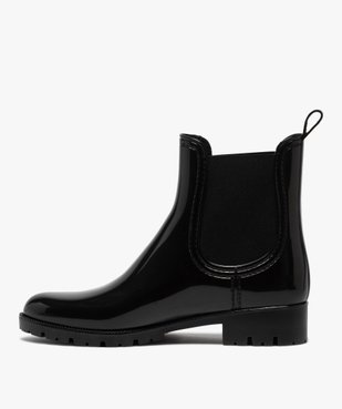 Boots de pluie femme style chelsea unis - Boatilus vue3 - BOATILUS - GEMO