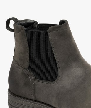 Boots homme Chelsea en suédine  vue6 - URBAN STEPS - GEMO