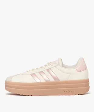 Baskets femme en cuir lisse avec semelle plateforme VL Court bold - Adidas vue1 - ADIDAS - GEMO