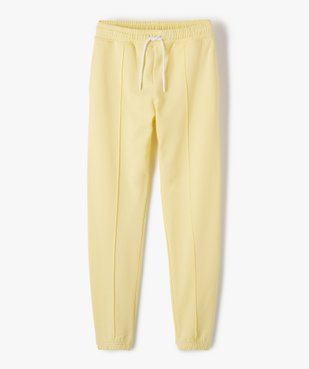 Pantalon de jogging fille molletonné à couture avant vue1 - GEMO (JUNIOR) - GEMO