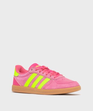 Baskets en cuir suédé BreakNet Sleek femme - Adidas vue3 - ADIDAS - GEMO