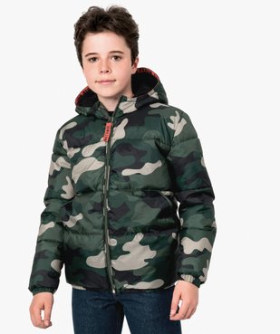 Blouson garçon matelassé doublé polaire vue1 - GEMO (JUNIOR) - GEMO