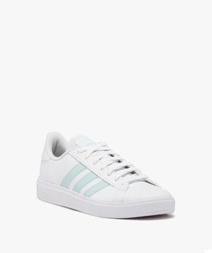 Baskets femme unies à bandes colorées avec lacets – Adidas vue2 - ADIDAS - GEMO