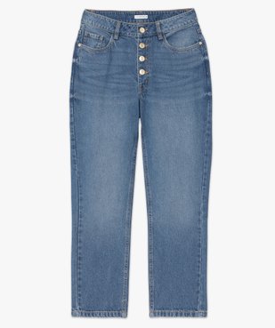 Pantacourt slim en jean délavé à taille haute femme - LuluCastagnette vue4 - LULUCASTAGNETTE - GEMO