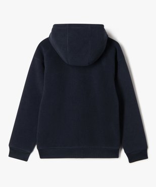 Sweat zippé à capuche doublé sherpa garçon vue4 - GEMO (JUNIOR) - GEMO