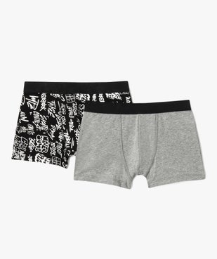 Boxers en coton stretch garçon (lot de 2)  vue1 - GEMO 4G GARCON - GEMO