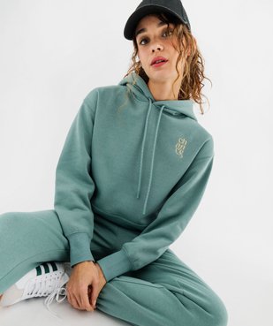 Sweat à capuche coupe courte femme vue1 - GEMO(FEMME PAP) - GEMO