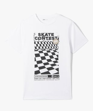 Tee-shirt garçon à manches courtes motif skateboard vue1 - GEMO (JUNIOR) - GEMO