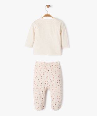 Pyjama en velours 2 pièces bébé fille - LuluCastagnette vue3 - LULUCASTAGNETTE - GEMO