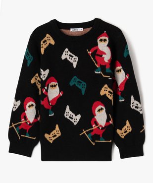 Pull de Noël à motifs Père Noël garçon vue3 - GEMO (ENFANT) - GEMO