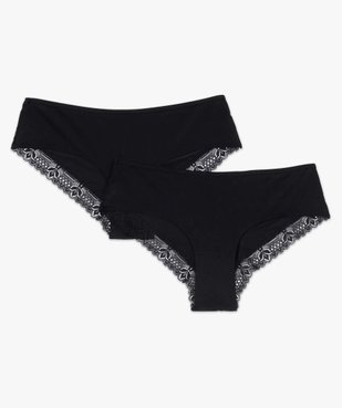 Shorty femme en microfibre et dentelle (lot de 2) vue4 - GEMO(HOMWR FEM) - GEMO