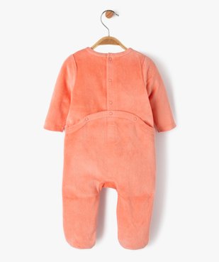 Pyjama en velours à pont-dos pressionné bébé vue3 - GEMO(BB COUCHE) - GEMO