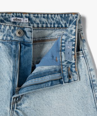 Short fille long en denim aspect usé vue2 - GEMO 4G FILLE - GEMO