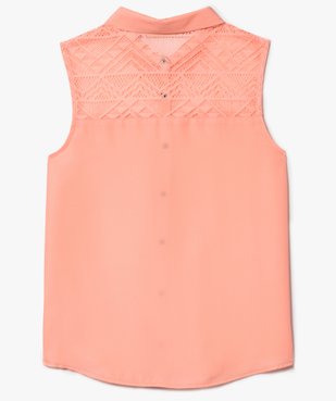 Chemise fluide bimatière sans manches  vue2 - GEMO (JUNIOR) - GEMO