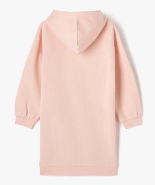 Robe sweat à capuche avec motif XXL fille vue3 - GEMO (ENFANT) - GEMO