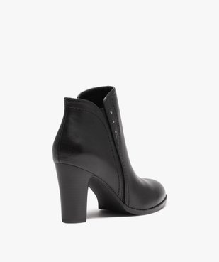 Boots femme unies à talon haut avec détails perles vue4 - GEMO(URBAIN) - GEMO