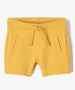 Short bébé garçon en maille avec ceinture bord-côte vue1 - GEMO(BEBE DEBT) - GEMO