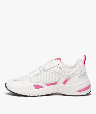 Baskets femme bicolores en mesh style running - Ellesse vue3 - ELLESSE - GEMO