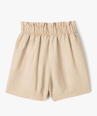 Short fluide taille haute avec poches à rabat fille vue3 - GEMO (ENFANT) - GEMO