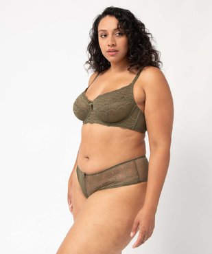 Soutien-gorge emboitant à armatures en dentelle grande taille vue3 - GEMO(HOMWR FEM) - GEMO