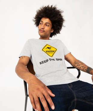 Tee-shirt manches courtes en coton imprimé homme - Roadsign vue1 - ROADSIGN D - GEMO