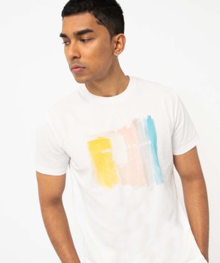 Tee-shirt homme à manches courtes et motif abstrait vue6 - GEMO (HOMME) - GEMO