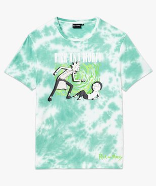 Tee-shirt manches courtes tie-and-dye imprimé homme - Rick & Morty vue4 - RICK ET MORTY - GEMO