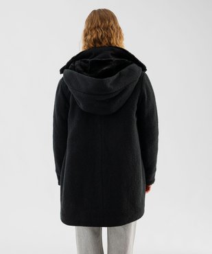 Manteau à capuche doublée peluche femme vue3 - GEMO(FEMME PAP) - GEMO