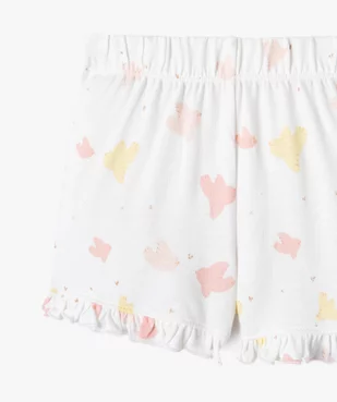 Pyjashort 2 pièces avec motif oiseaux bébé fille vue3 - GEMO 4G BEBE - GEMO