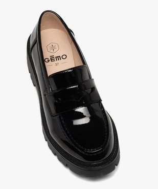 Mocassins femme unis avec dessus verni et semelle crantée vue6 - GEMO (CASUAL) - GEMO