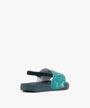 Mules de piscine garçon à bride talon élastique motif aquatique vue4 - GEMO (ENFANT) - GEMO