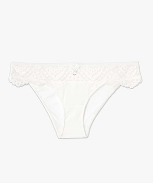 Culotte femme en microfibre et dentelle vue4 - GEMO(HOMWR FEM) - GEMO