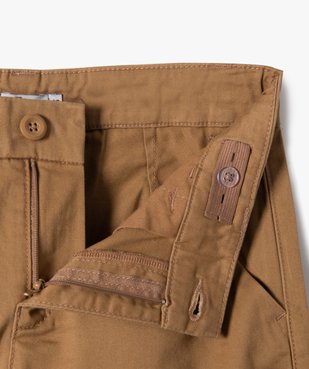 Pantalon garçon chino uni à revers vue2 - GEMO 4G GARCON - GEMO