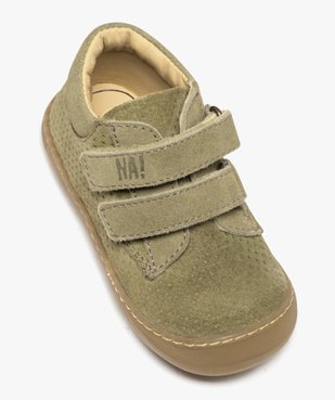 Chaussures premiers pas bébé garçon en cuir suédine uni avec double scratch -  NA! vue7 - NA! - GEMO