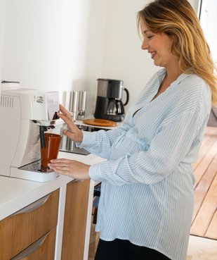 Chemise de grossesse à rayures et liens à nouer vue1 - GEMO 4G MATERN - GEMO