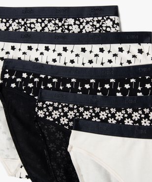 Culottes en coton stretch à motifs fleuris femme (lot de 5) - Les Pockets Dim vue2 - DIM - GEMO