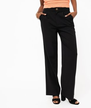 Pantalon fluide coupe large taille haute femme vue1 - GEMO(FEMME PAP) - GEMO