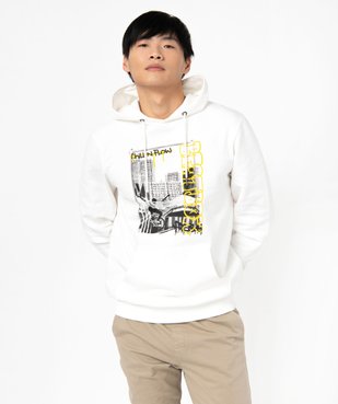 Sweat à capuche imprimé streetwear homme vue1 - GEMO (HOMME) - GEMO