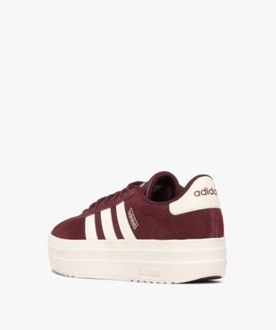 Baskets femme en cuir lisse avec semelle plateforme VL Court bold - Adidas vue4 - ADIDAS - GEMO